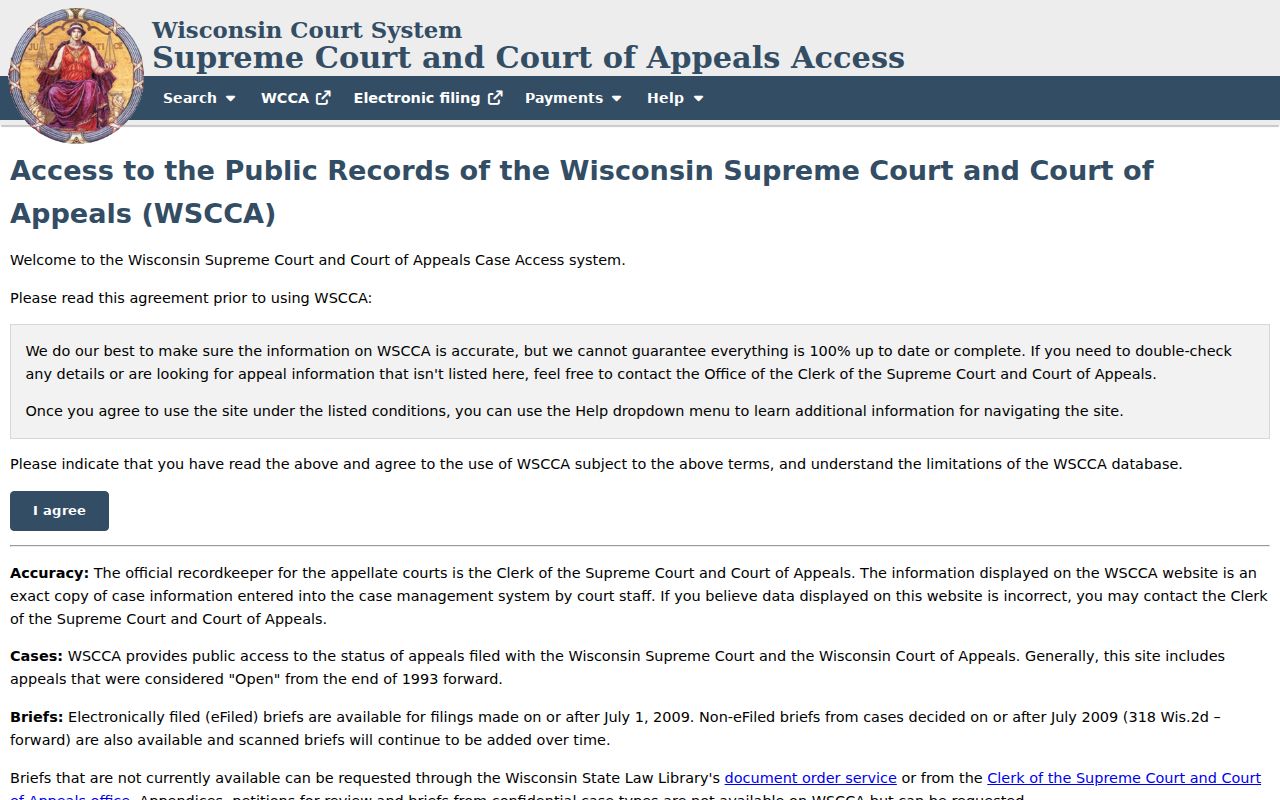 Fond du Lac County case search WSCCA appellate portal